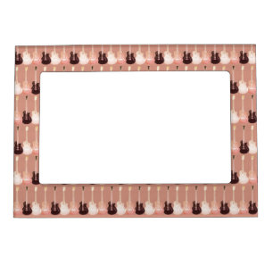 Guitar Pattern Rustic Magnetic Frame