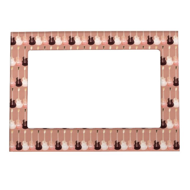 Guitar Pattern Rustic Magnetic Frame (Front)