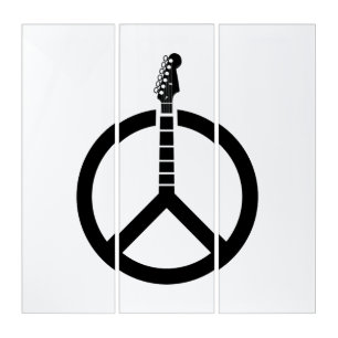 Guitar Peace Sign Triptych
