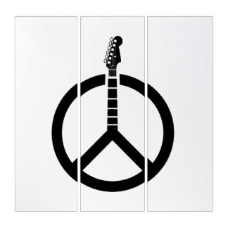 Guitar Peace Sign Triptych