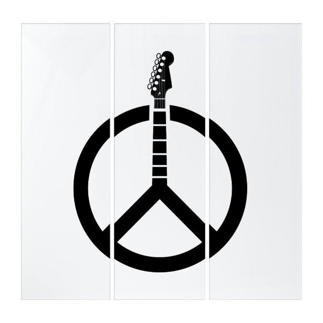 Guitar Peace Sign Triptych (Front)