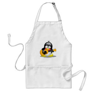Guitar Penguin Adult Apron