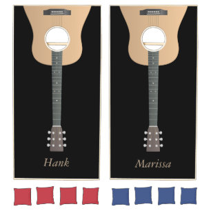 Guitar Personalized Cornhole Set