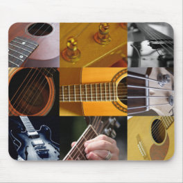 Guitar Photos Collage Mouse Pad
