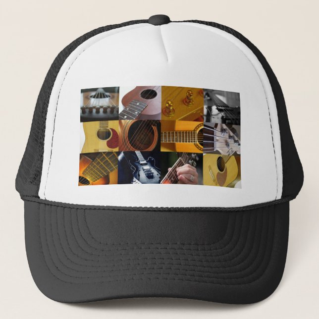 Guitar Photos Collage Trucker Hat (Front)