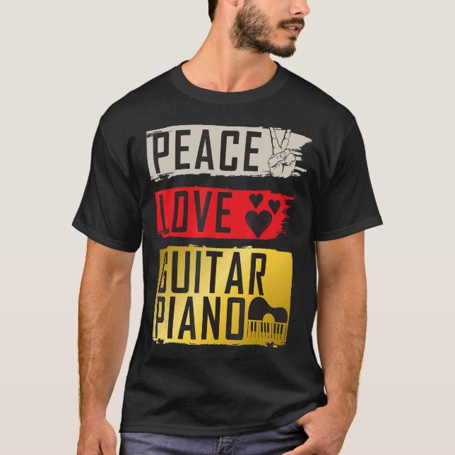 Guitar Piano Musical Instrument Harpejji Guitar Pi T-Shirt (Front)