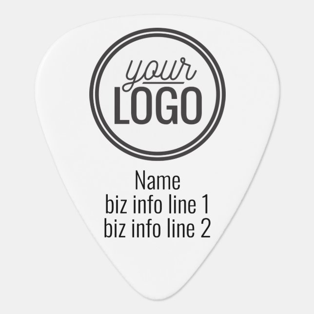 Guitar Pick Business Logo Name Promotional (Front)