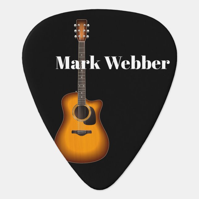 Guitar Pick-Custom Name-Guitar Guitar Pick (Front)