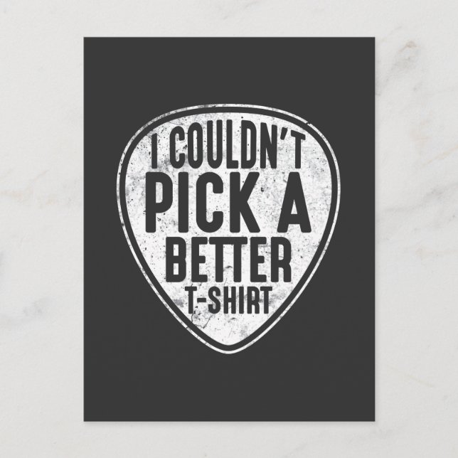 Guitar Pick Electric Bass Guitarist Musician Postcard (Front)