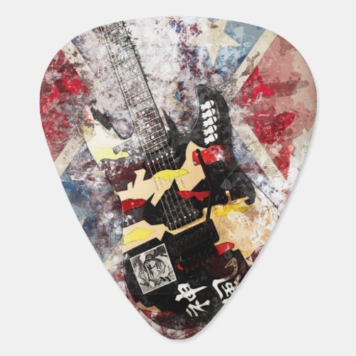 Guitar Pick_ Grunge Guitar Design Guitar Pick