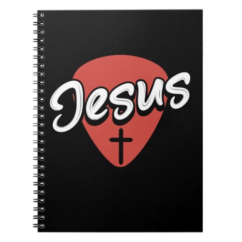 Guitar Pick Jesus Christian Music Lover Religious Notebook