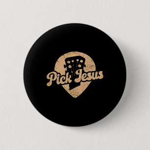Guitar Pick Jesus Music Pastor Happy Easter Day Gu Button
