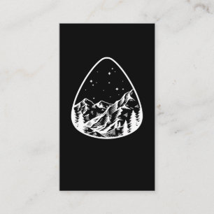 Guitar Pick Mountain Plectrum Music Guitarist Business Card