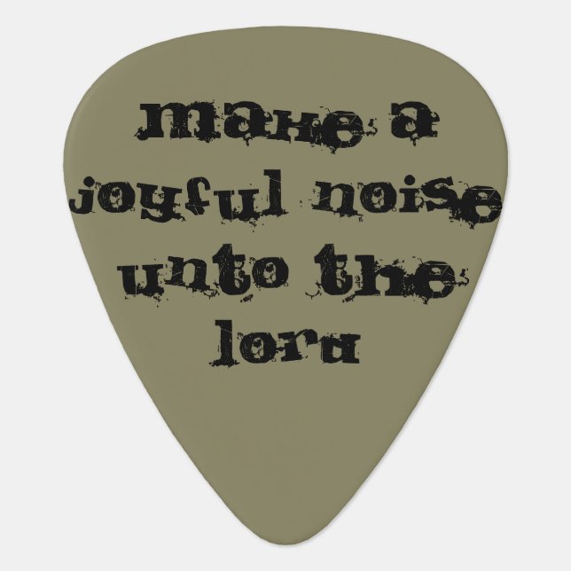 Guitar pick Psalms 98:4 (Front)