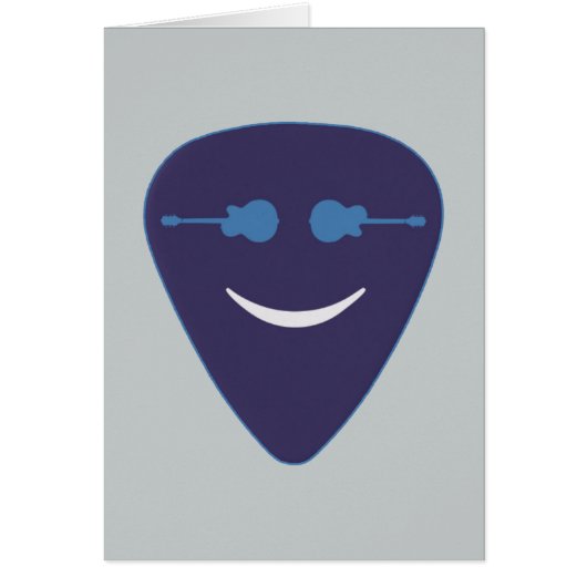 guitar pick smile face cards (Front)