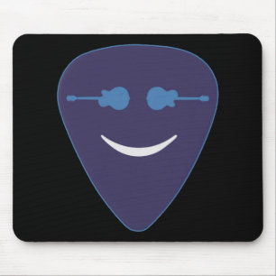 guitar pick smile face mouse pad