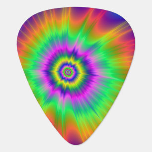 Guitar Pick  Tie Dye Fireball