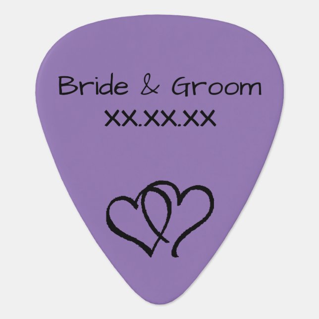Guitar Pick Wedding Favor (Front)