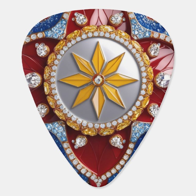Guitar pick with Colombian Colors Design (Back)