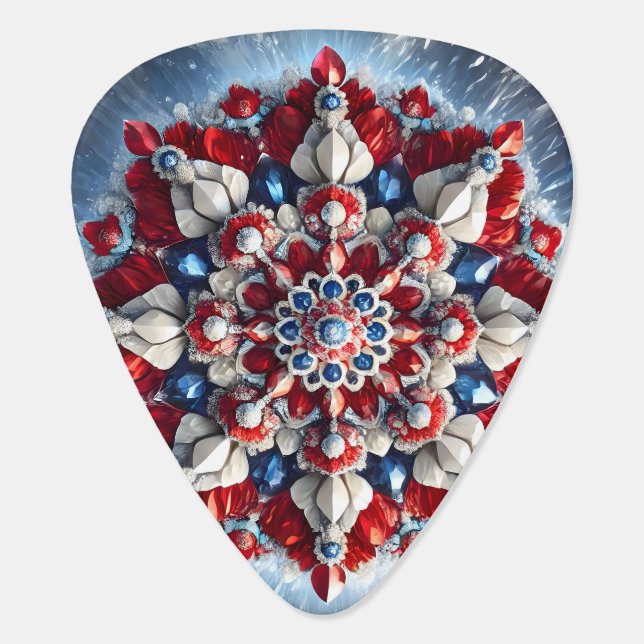 Guitar pick with Norway Colors Design (Back)