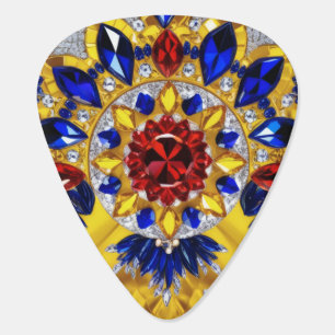 Guitar pick with Romanian Colors Design