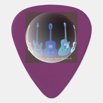 Guitar Pick With The Guitars Art by Richard_Caponetto_Sr at Zazzle