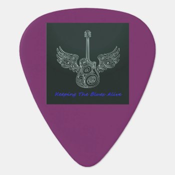 Guitar Pick With Winged Guitar by Richard_Caponetto_Sr at Zazzle