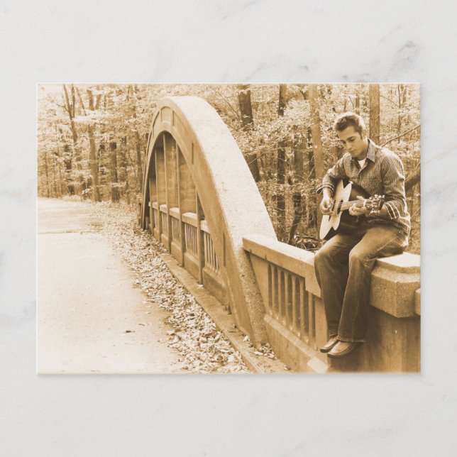 Guitar Pickin' on the Bridge Postcard (Front)