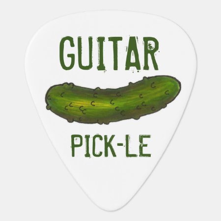 Guitar Pickle Novelty Green Crunchy Kosher Dill Guitar Pick