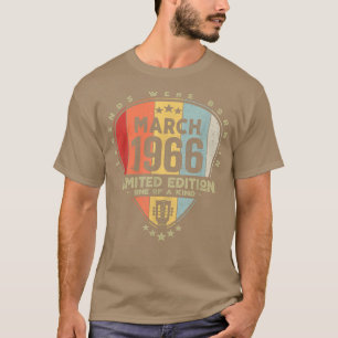 Guitar PickLegends Were Born In March 1966 Guitar  T-Shirt