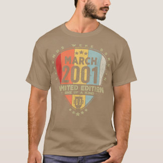 Guitar PickLegends Were Born In March 2001 Guitar  T-Shirt