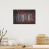 Guitar pickups grunged music faded poster (Kitchen)