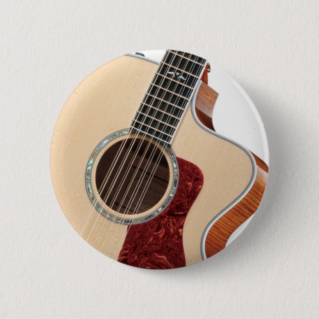 guitar pinback button (Front)