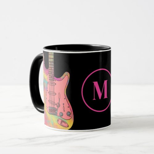 Guitar Pink Personalized  Mug