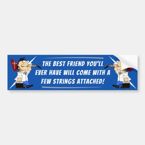 Guitar Player Best Friend On The Road Again Music Bumper Sticker