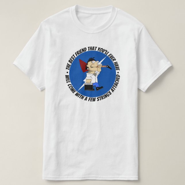 Guitar Player Best Friend On The Road Guitarist   T-Shirt (Design Front)