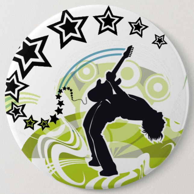 Guitar Player Button (Front)