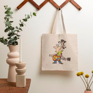 Guitar Player Character Fun Musician Rockstar Tote Bag