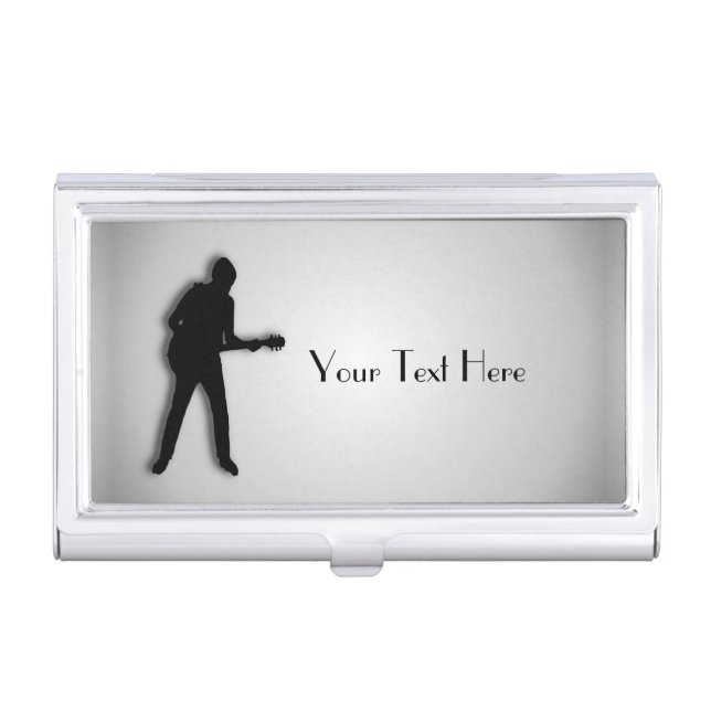 Guitar Player Custom Business Card Case (Front)