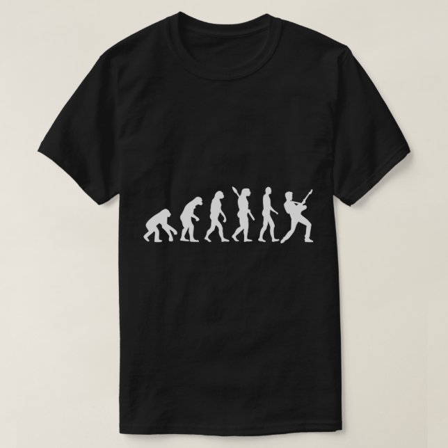 Guitar Player Evolution monkey Classic T-Shirt (Design Front)