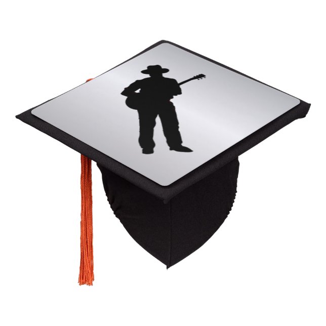 Guitar Player Graduation Cap Topper (Angled)