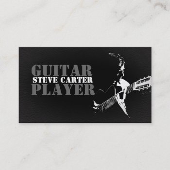 Guitar Player Guitarist Musician Business Card by paplavskyte at Zazzle