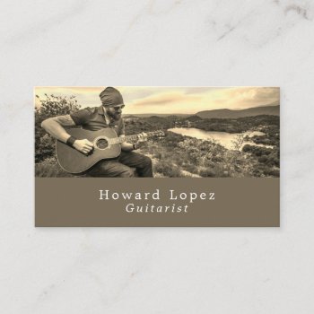 Guitar Player  Guitarist  Professional Musician Business Card by TheBusinessCardStore at Zazzle