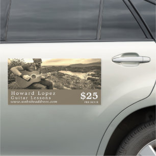 Guitar Player, Guitarist, Professional Musician Car Magnet