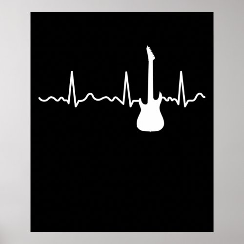 Guitar Player Heartbeat Music Musician Guitarist G Poster