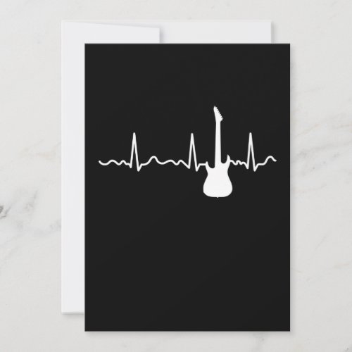 Guitar Player Heartbeat Music Musician Guitarist G Thank You Card