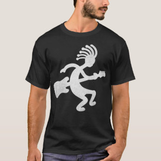 Guitar Player Kokopelli Native American Hieroglyph T-Shirt
