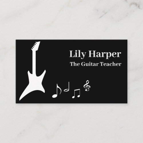 Guitar Player Music Artist Teacher School Concert Calling Card