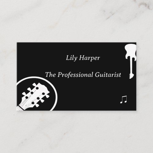 Guitar Player Music Artist Teacher School Concert Calling Card