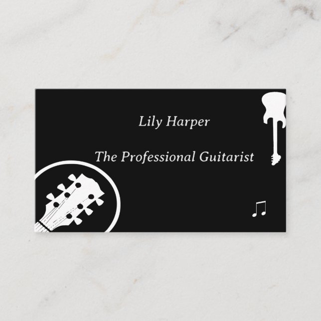Guitar Player Music Artist Teacher School Concert Calling Card (Front)